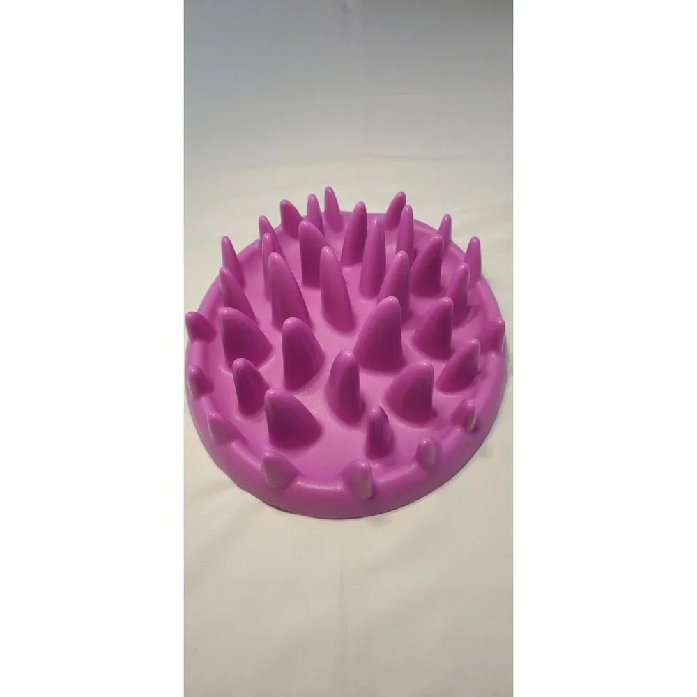 Catch Interactive Cat Dog Feeder Pet Slow Down Eating Bowl Pink